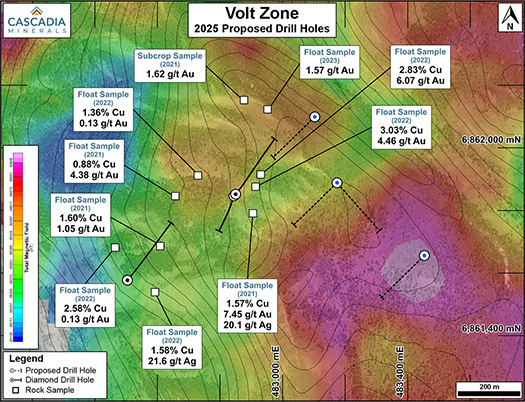 Figure 4 – Volt Zone Drilling Plan