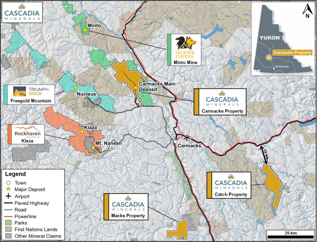 Carmacks Property Location